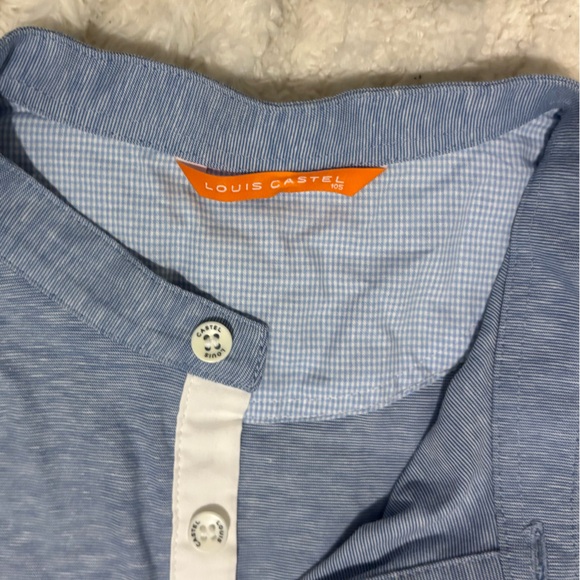 LOUIS CASTEL Men's Blue Long Sleeve Shirt - Picture 6 of 11